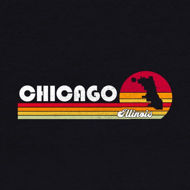 Classic 70s 80s Souvenir Vintage Retro Chicago  Illinois IL Distressed by DUC3a7